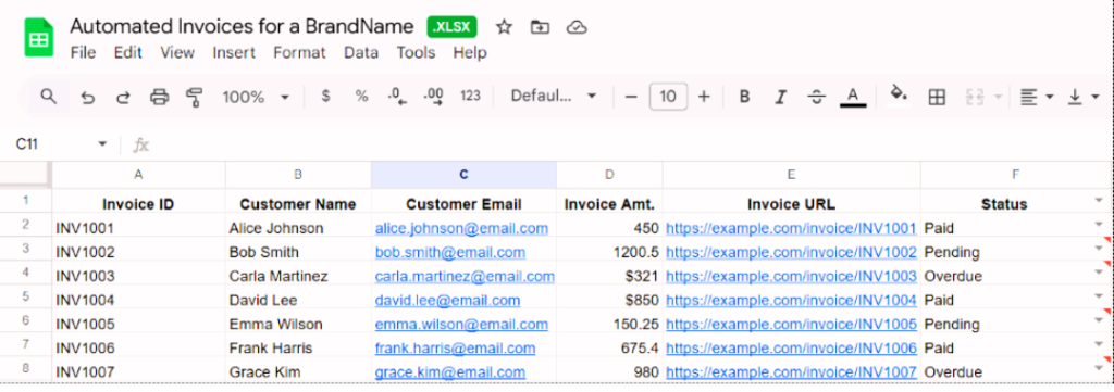agentic system google sheets output